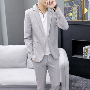 306B-2-LJT917-P125 2025秋季男士西服西裤两件套装职业装图片