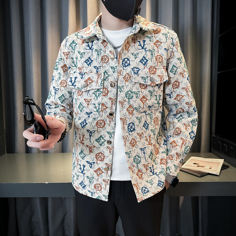 507A-K088-P752025秋冬时尚小香风小伙青年夹克外套碎花,男装夹克,星座507A（原星座306B-2）