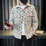 507A-K088-P752025秋冬时尚小香风小伙青年夹克外套碎花，男装夹克，星座507A（原星座306B-2）