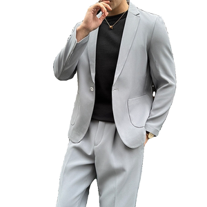 306B-2-LJT8000-P200 2025春季时尚英伦轻熟风男士西服两件套装图片