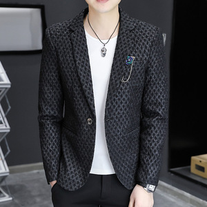 306B-2-X222-P802025秋季时尚男装小西服休闲西装外套,男装西服时尚搭配图片