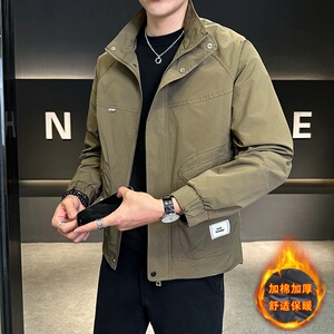 507A-JK407R-P95 秋冬新品加棉加厚时尚男士外套休闲夹克衫图片