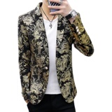 306B-2-X999-P752025春装时尚烫金男士小西装修身韩版西服，男装西服套装，星座507A（原星座306B-2）