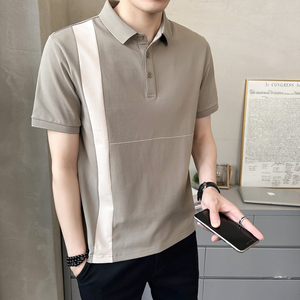 306B-2-PL896-P45 2023夏季男士短袖polo衫翻领半袖潮流体恤,男装Polo衫,星座507A（原星座306B-2）