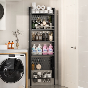 阳台洗衣机置物架卫生间浴室落地多层置物架夹缝置物架门后置物架