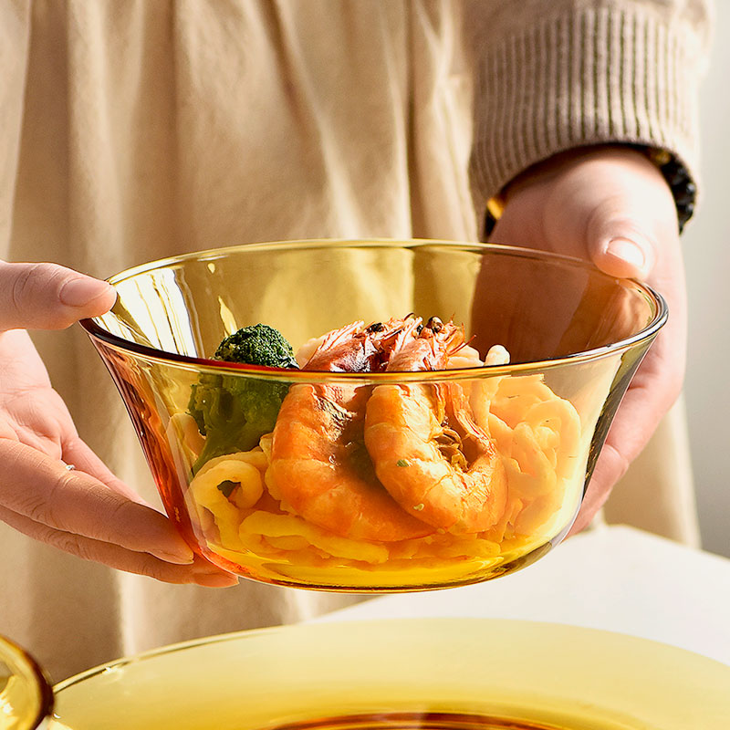清仓~琥珀玻璃高温沙拉碗汤碗