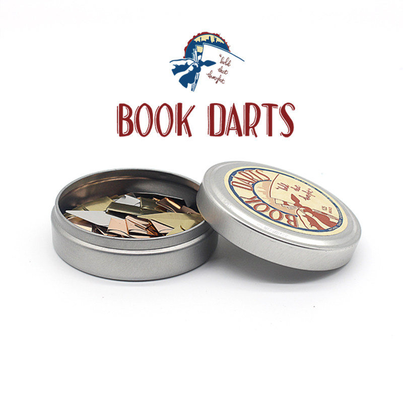 美国 BOOKDARTS 原装进口创意金属飞镖阅读书签三色创意文创礼品