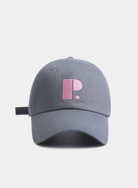 Charn Kiond帽子设计师联名款P字母刺绣棒球帽子女春夏薄款鸭舌帽