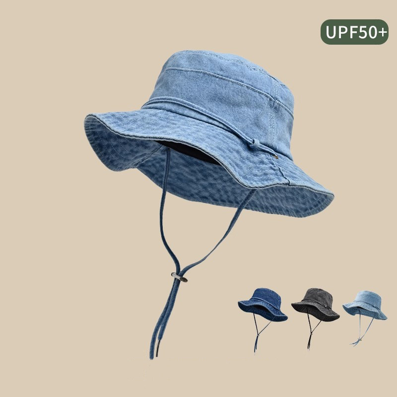 Charn Kiond 日本设计师联名款复古牛仔渔夫帽子女春显脸小盆帽,服饰配件/皮带/帽子/围巾,手帕,淘宝优惠券,粉丝福利购,淘宝优惠卷