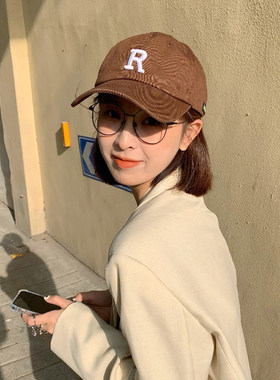 Charn Kiond 日本设计师联名款帽子ins软顶棒球帽R字母潮牌鸭舌帽