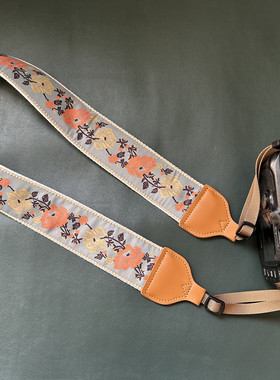UNIKSTARP高档复古绣花加宽加长通用相机背带肩带CAMERA STRAP