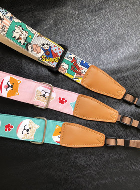 纯手工可爱柴犬猫超人系列柔软舒适相机腕带Camera Wrist Strap