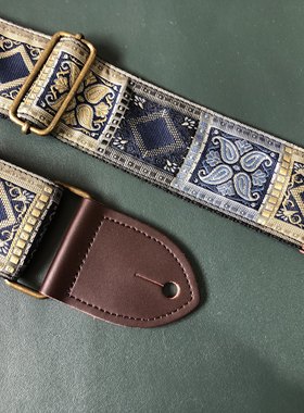 百搭复古纯手工通用吉他背带贝斯背带Guitar strap