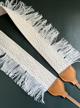 UNIKSTRAP长流苏白色个性相机背带通用相机背带CAMERA STRAP