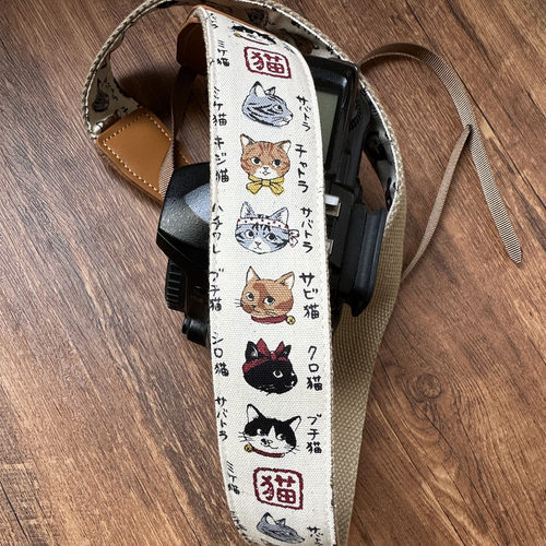 进口布猫咪UNIKSTRAP相机背带