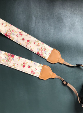 UNIKSTRAP纯手工复古野蔷薇5CM宽加长相机肩带相机带camera strap