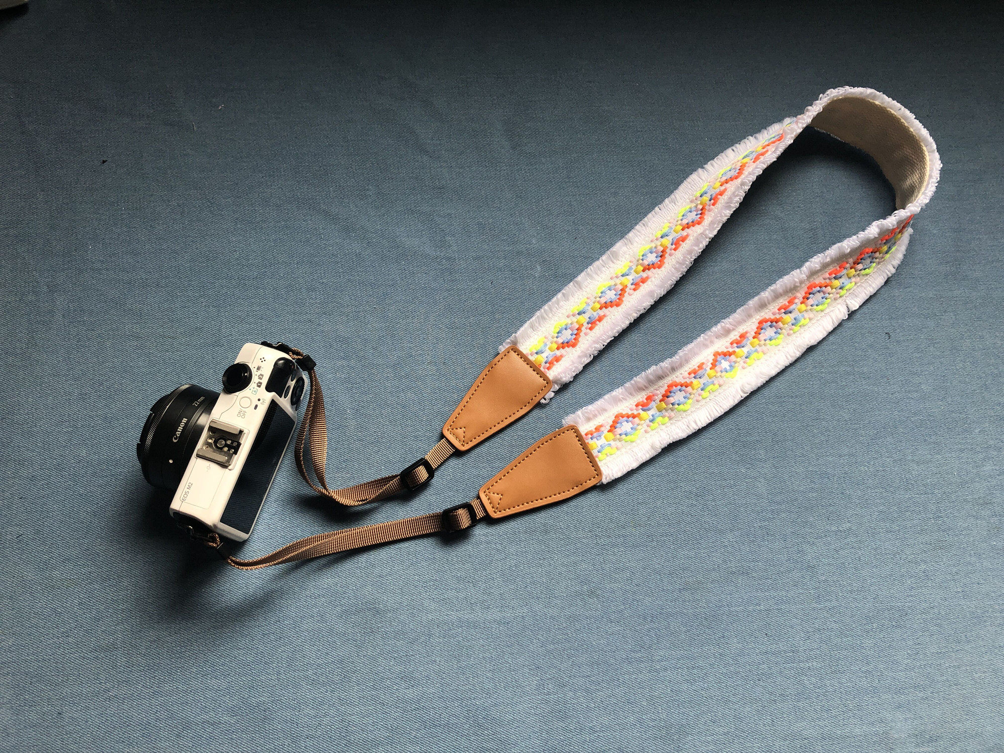 纯手工美得不像话得流苏相机背带微单及单反等适用的相机背带