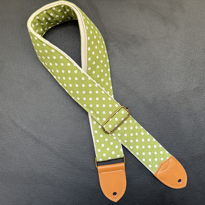 抹茶绿波点吉他带绿色系贝斯背带