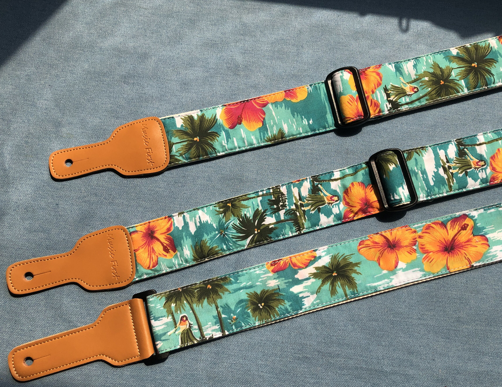 原创纯手工夏威夷海岛吉他背带