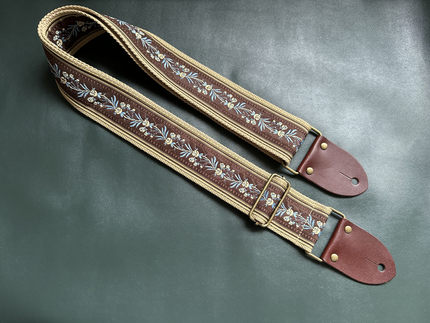 GIGFORU原创复古优雅百搭绣花通用吉他背带贝斯背带GUITAR STRAP