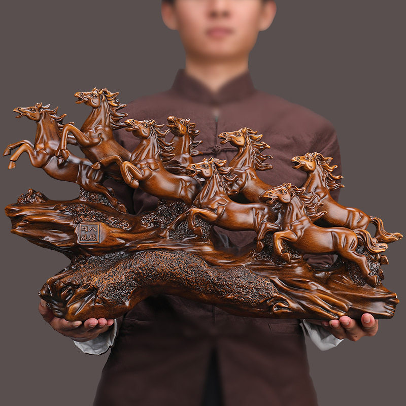 马摆件八骏马招财风水生肖马工艺摆件