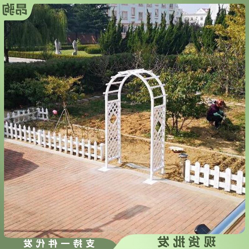 拱门支架户外庭院花园门拱门花架碳化防腐木架阳台实木质爬藤架子图片