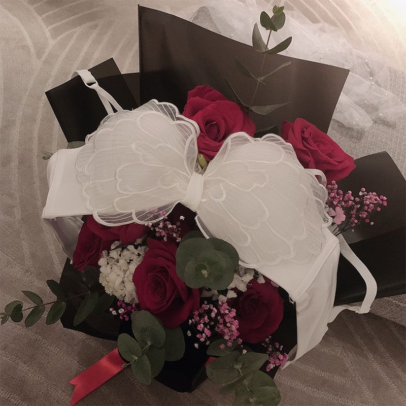 白色内衣小胸聚拢无钢圈少女文胸罩半杯性感套装薄款夏季夏天透气