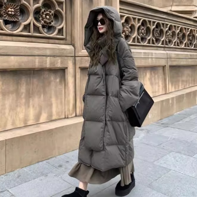 冬季高级百搭新款大衣过膝长款