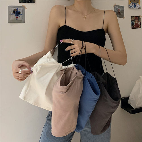 时尚短款吊带背心女，外穿内搭打底衫上衣