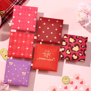 新年小红包个性创意蝴蝶结可爱烫金利是封随礼通用红包袋2026新款