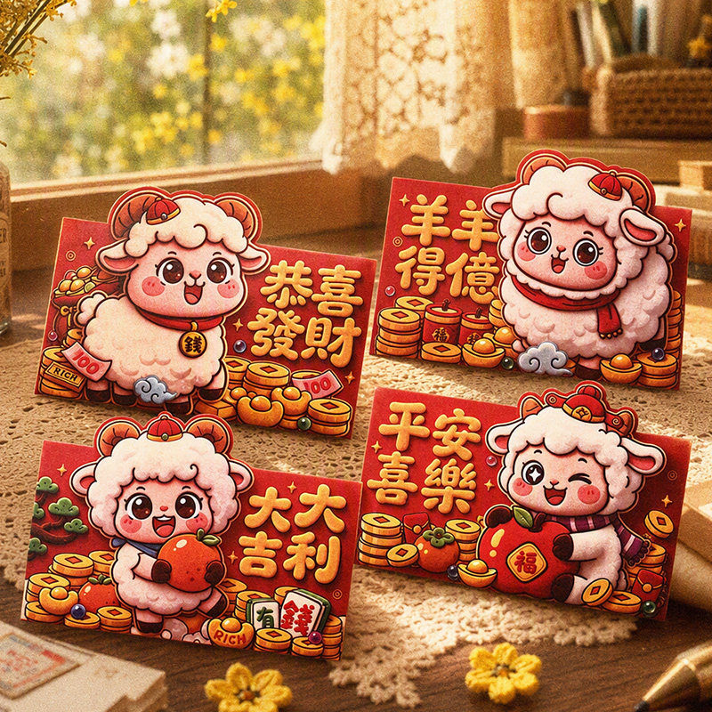 2027羊年红包个性创意立体可爱压岁包新年恭喜发财通用春节卡通