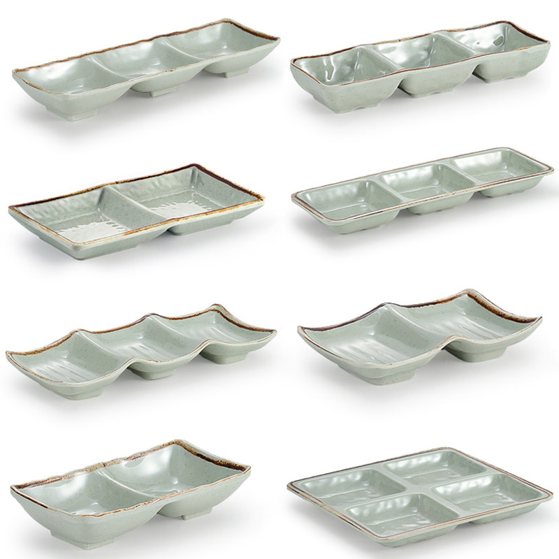 日式调味蘸料碟商用火锅烤肉调料蘸酱碟子分格连体双格两格三格碟,餐饮具,碟,淘宝优惠券,粉丝福利购,淘宝优惠卷