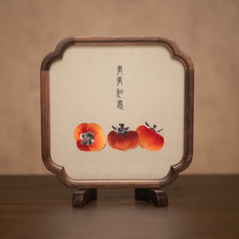 蘇繡中式家居擺件雙面繡禮品國風