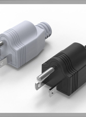 美标美式UL白色插头三脚电源延长线美规5-15R接线插头15AP 125v