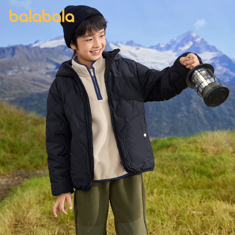 巴拉巴拉羽绒服男女童短款外套冬