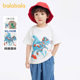 t恤儿童纯棉上衣宝宝打底衫 2025夏装 新款 巴拉巴拉男童短袖 童装 小