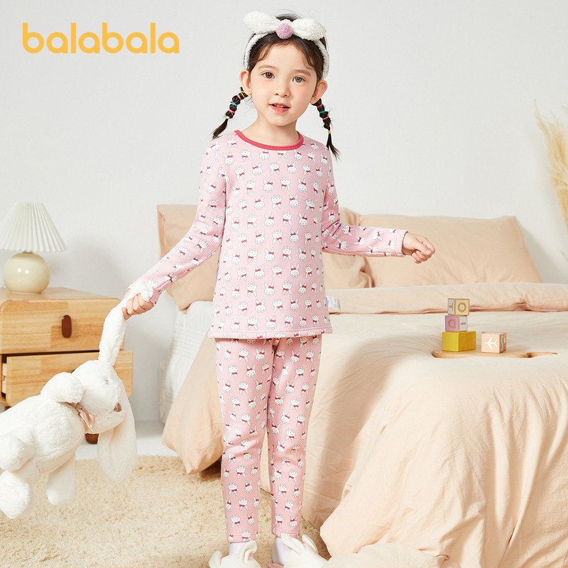 巴拉巴拉儿童保暖内衣套装秋冬女童睡衣优质毛绒舒适秋衣秋裤甜美,童装/婴儿装/亲子装,内衣套装,淘宝优惠券,粉丝福利购,淘宝优惠卷