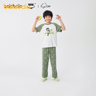 巴拉巴拉【设计师SICO商场同款】儿童睡衣套装夏季空调服男家居服