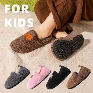 地板袜儿童秋冬柔软厚绒防滑毛绒室内隔凉居家男宝女宝一脚蹬鞋袜