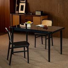 告别款 时序餐桌墨玉黑款 |小户型实木餐桌长方形吃饭桌子家用