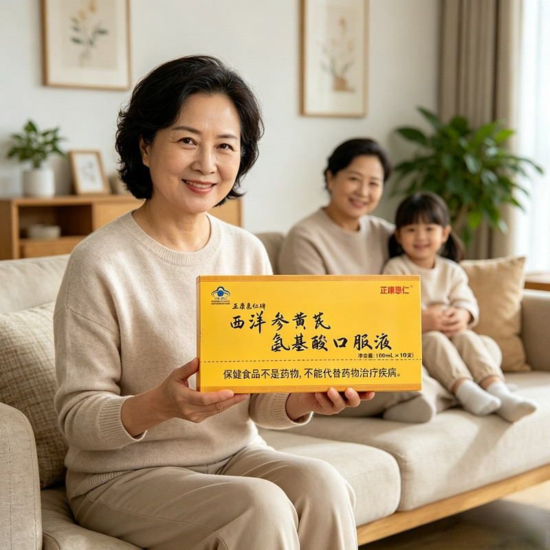 特价西洋参黄芪氨基酸口服液正康惠仁送长辈中老年保健食品拍3送1