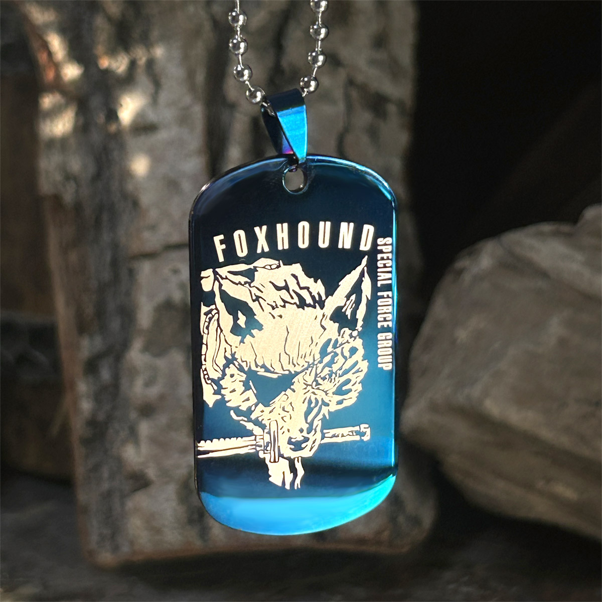 钛钢猎狐小队吊坠军牌风狗牌项链
