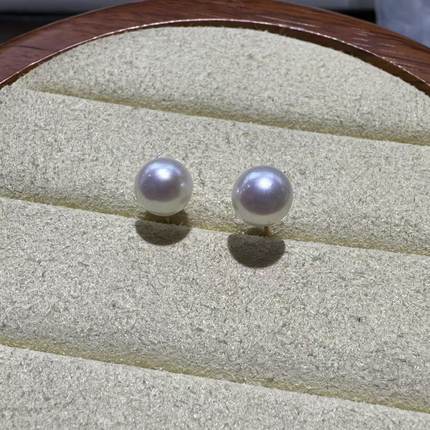 18k金 6-7mm极亮小灯泡耳钉  ED2286