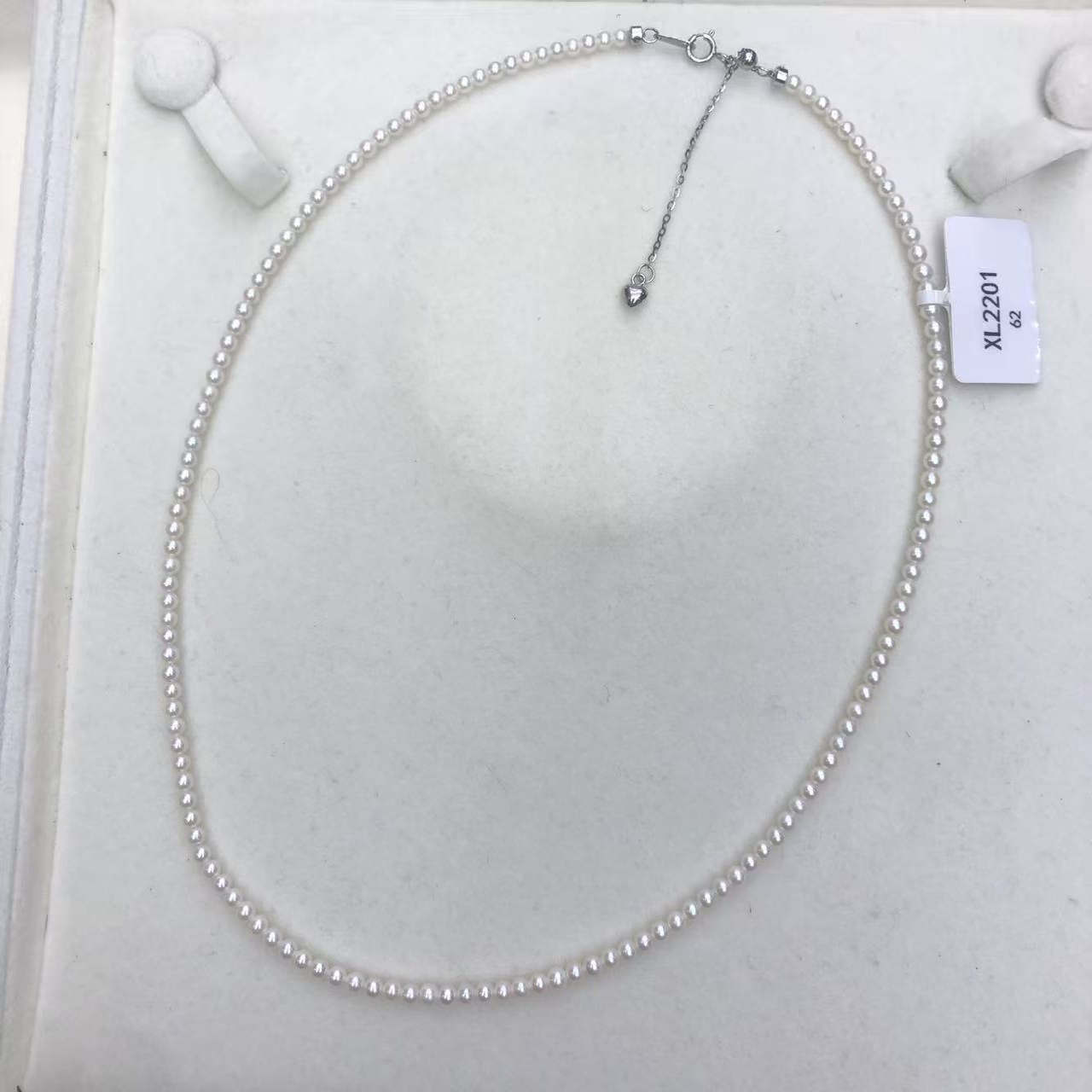 S925银2.5-3mm淡水小米珍珠项链 XL2201