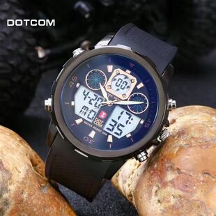 正品动特酷手表男学生表运动百搭多功能双显表夜光防水考试数字