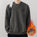 侨迪蒙拉高端潮牌秋冬季一体绒卫衣男内搭打底保暖加绒加厚上衣服