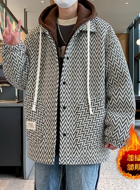 侨迪蒙拉加绒加厚冬季连帽棉衣