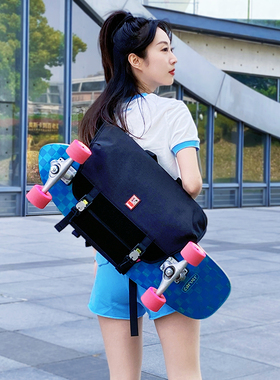 Mackar原创陆冲板包滑板包双翘板陆地冲浪板路冲护具收纳斜挎背包