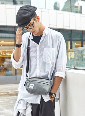 潮牌休闲斜挎包小挂包男单肩包背包手机包韩版潮包帆布嘻哈蹦迪包