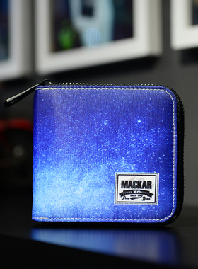 潮牌星空ins钱包男女短款拉链青年高中大学生潮流韩版个性小钱夹